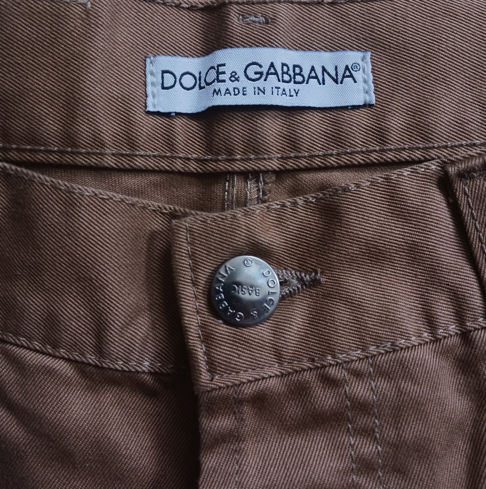 NWT Dolce & Gabbana Cotton Camel Pants Tag Size 48,  EU Size 34" x 34" - Picture 6 of 9